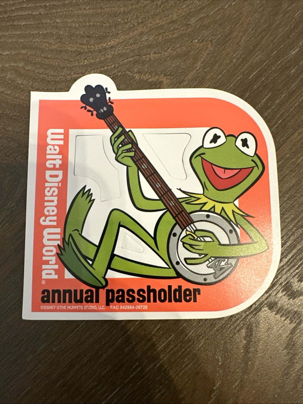 Walt Disney World Annual Passholder Magnet | 2026 Kermit the Frog | Authentic